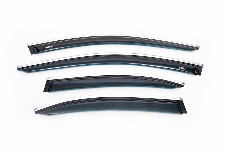 Mercedes C-class W205 2014-2021 Deflectoare geamuri cu ornament cromat SD (4 buc, HIC) Foto 2
