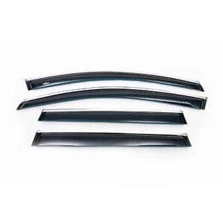 Deflectoare geamuri cu ornament crom (4 buc, HIC) Volvo XC70 2007-2013 foto 2