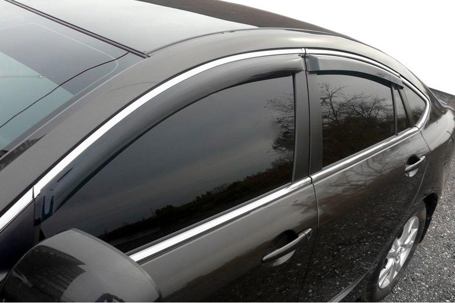 Ford Mondeo 2014-2022 Deflectoare geamuri cu ornament crom (4 buc, HIC) Foto 1