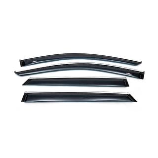 Deflectoare geamuri cu ornament crom (4 buc, HIC) Hyundai Santa Fe 3 2012-2018 foto 4