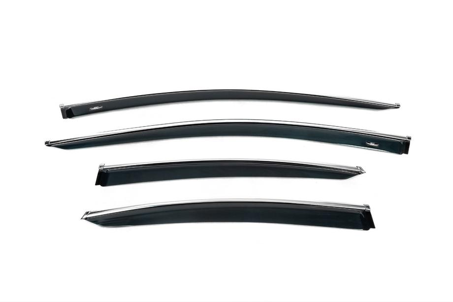 Hyundai Sonata LF 2014-2019 Deflectoare geamuri cu ornament crom (4 buc, HIC) Foto 3