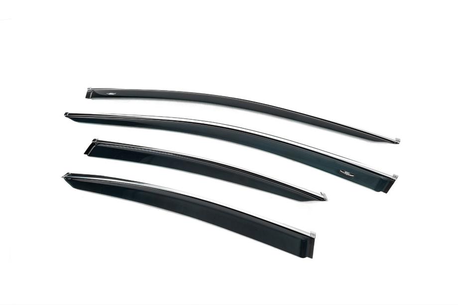 Hyundai Sonata LF 2014-2019 Deflectoare geamuri cu ornament crom (4 buc, HIC) Foto 6