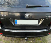 Skoda Superb 2009-2015 Protectie Bara Spate Carmos V1 (SW, Inox) foto 1