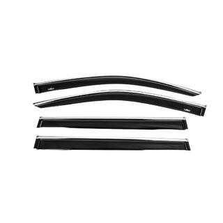 Deflectoare geamuri cu ornament crom (4 buc, HIC) Toyota Highlander 2013-2019 foto 1