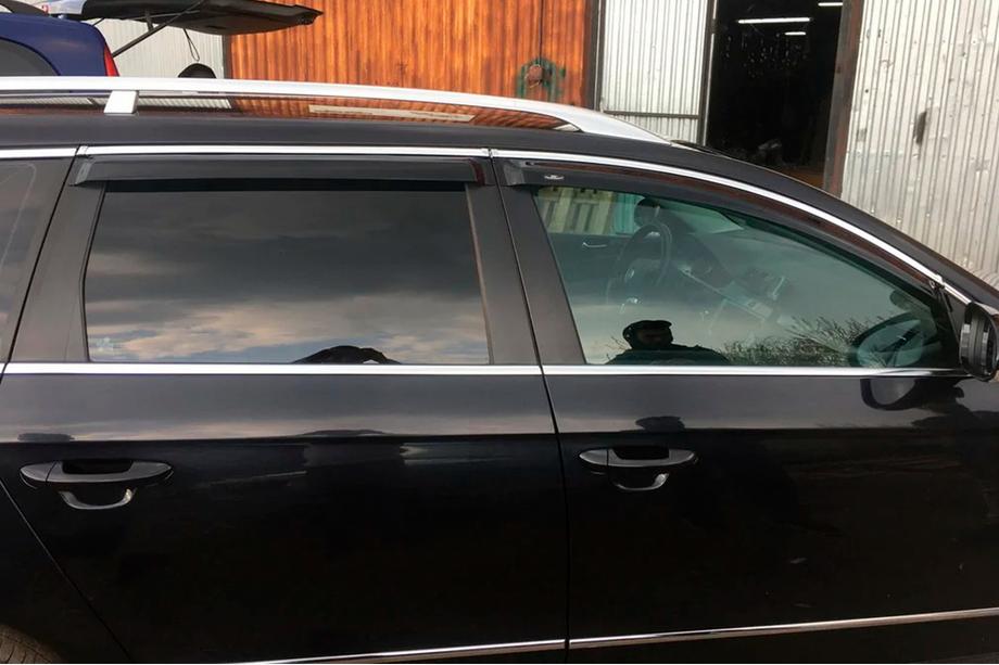 Volkswagen Passat B6 2006-2012 Deflectoare geamuri cu ornament cromat SW (4 buc, HIC) Foto 3