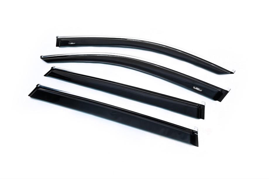Volkswagen Tiguan 2016-2023 Deflectoare geamuri cu ornament crom (4 buc, HIC) Foto 2