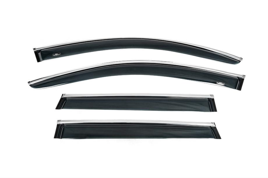 Volkswagen Touareg 2010-2018 Deflectoare geamuri cu ornament crom (4 buc, HIC) Foto 5