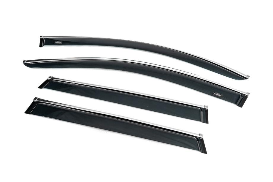 Volkswagen Touareg 2010-2018 Deflectoare geamuri cu ornament crom (4 buc, HIC) Foto 6
