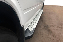 Volkswagen LT 1995-2006 Praguri Laterale Allmond Grey (2 buc, Aluminiu) foto 1