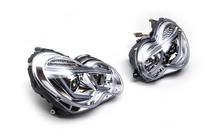 Mercedes C-class W203 2000-2007 Faruri fata cu lumini de zi LED (2 buc) Fumuriu foto 3