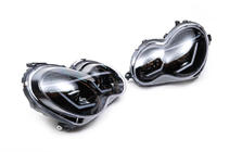 Mercedes C-class W203 2000-2007 Faruri fata cu lumini de zi LED (2 buc) Fumuriu foto 8