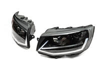 Volkswagen T6 2015-2024 Faruri fata cu lumini de zi LED Black (2015-2019, 2 buc) foto 4