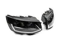 Volkswagen T6 2015-2024 Faruri fata cu lumini de zi LED Black (2015-2019, 2 buc) foto 5