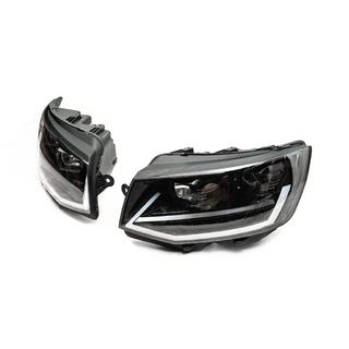 Faruri fata cu lumini de zi LED Black (2015-2019, 2 buc) Volkswagen T6 2015-2024 foto 4