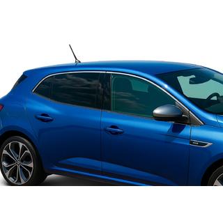 Ornamente superioare geamuri (HB, 6 buc, inox) Renault Megane IV 2016-2025 foto 1