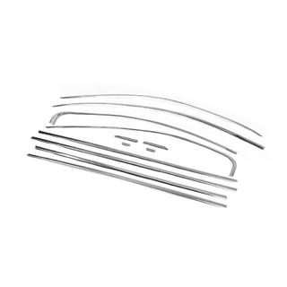 Set complet ornamente geamuri inox (12 buc) Volkswagen Jetta 2011-2018 foto 4