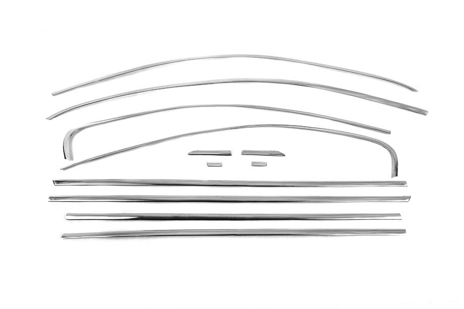 Volkswagen Jetta 2011-2018 Set complet ornamente geamuri inox (12 buc) Foto 2