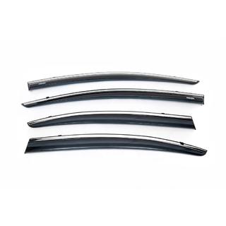 Deflectoare geamuri cu ornament cromat (4 buc, Niken) Honda Civic Sedan IX 2011-2016 foto 2