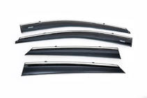 Hyundai IX-35 2010-2015 Deflectoare geamuri cu ornament cromat (4 buc, Niken) foto 2
