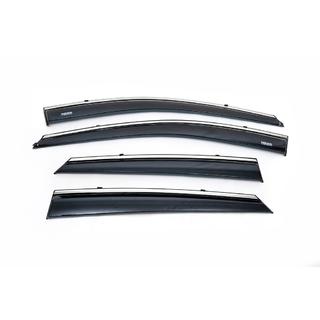 Deflectoare geamuri cu ornament cromat (4 buc, Niken) foto 2