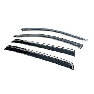 Deflectoare geamuri cu ornament cromat (4 buc, Niken) foto 2