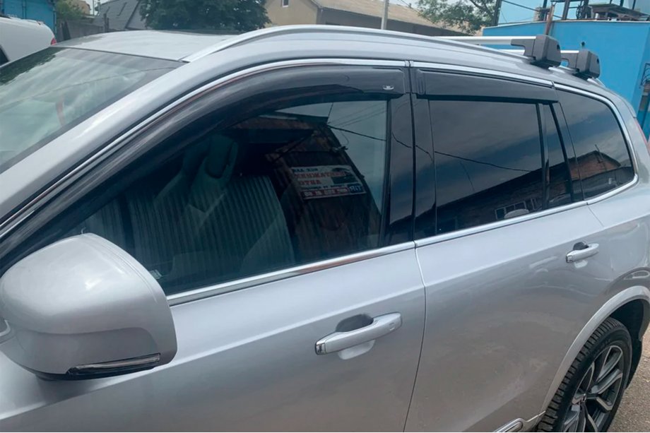 Volvo XC90 2015- Deflectoare geamuri cu banda cromata (4 buc, HIC) Foto 5