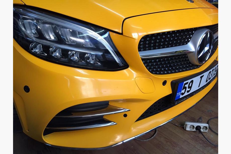 Mercedes C-class W205 2014-2021 Capace cromate pentru proiectoare ceata pentru AMG (4 buc) Foto 2