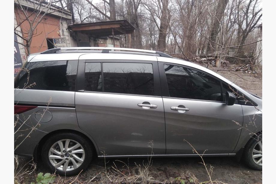 Mazda 5 2010-2018 Relinguri de plafon din aluminiu (crom) Picioare metalice de montaj Foto 4