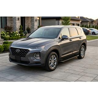Praguri Laterale Allmond Black (2 buc, Aluminiu) Hyundai Santa Fe 4 2018-2023 foto 1