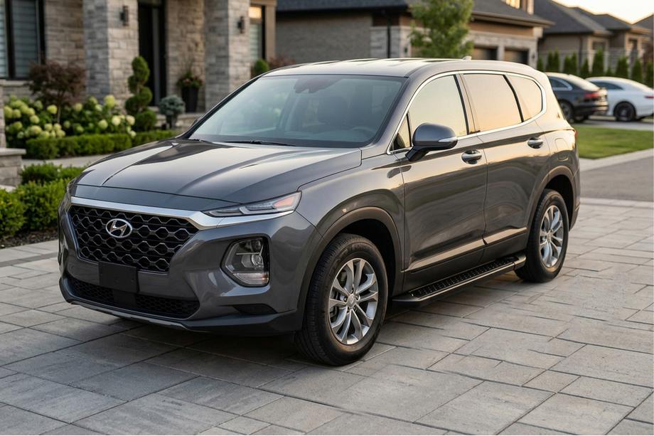 Hyundai Santa Fe 4 2018-2023 Praguri Laterale Allmond Black (2 buc, Aluminiu) Foto 1