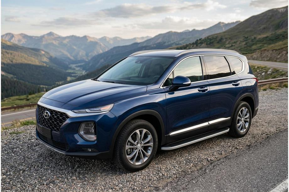 Hyundai Santa Fe 4 2018-2023 Praguri Laterale Tayga Grey (2 buc, Aluminiu) Foto 1