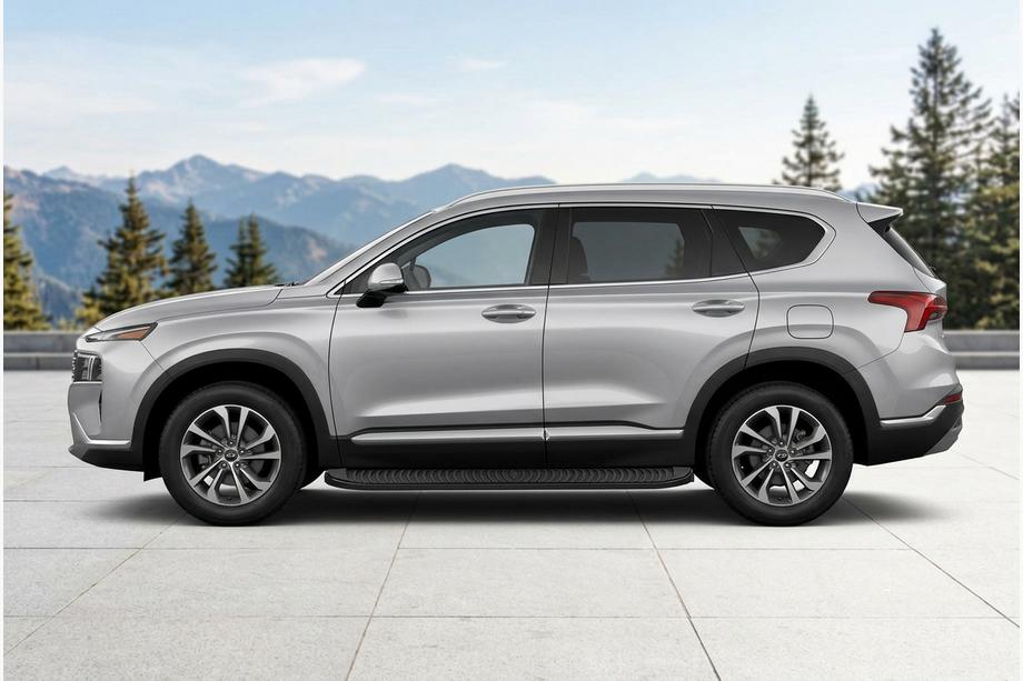 Hyundai Santa Fe 4 2018-2023 Praguri Laterale Tayga Black (2 buc, Aluminiu) Foto 1