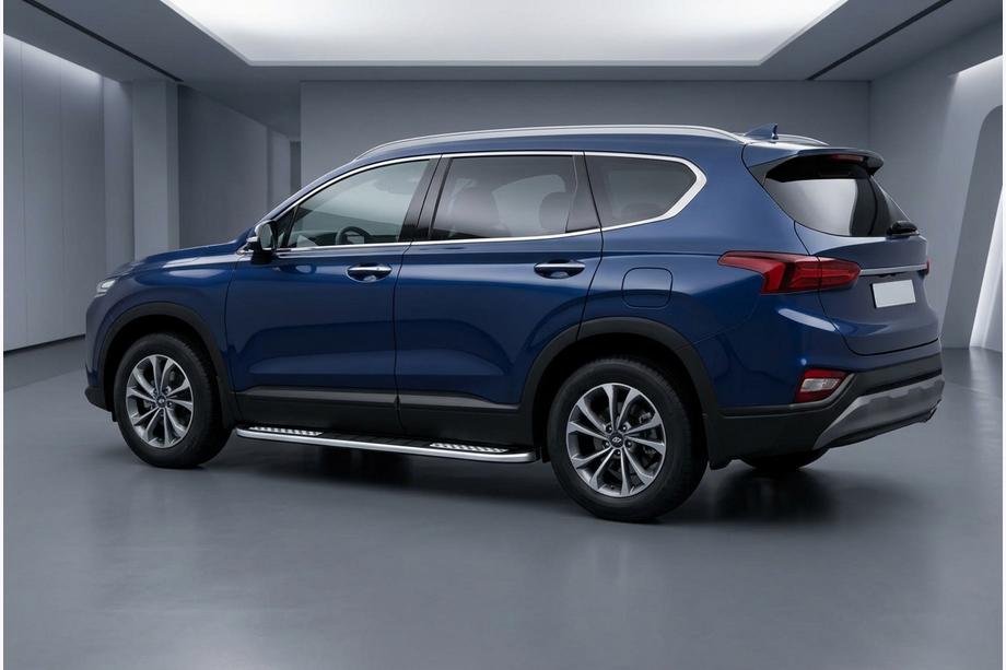 Hyundai Santa Fe 4 2018-2023 Praguri Laterale Tayga V2 (2 buc, Aluminiu) Foto 1