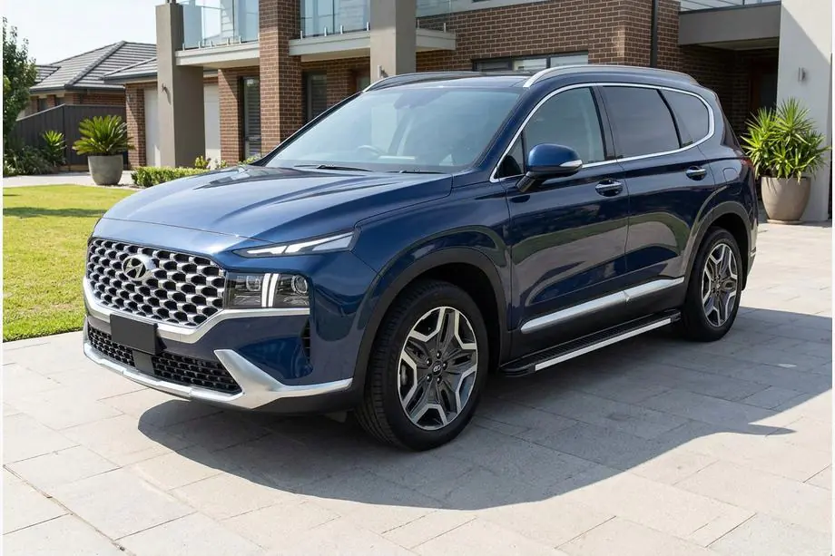 Hyundai Santa Fe 4 2018-2023 Praguri Laterale Maya V1 (2 buc, Aluminiu) Image
