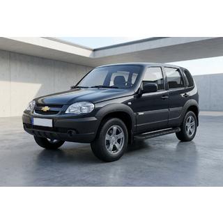 Praguri Laterale Tayga Black (2 buc, Aluminiu) foto 1