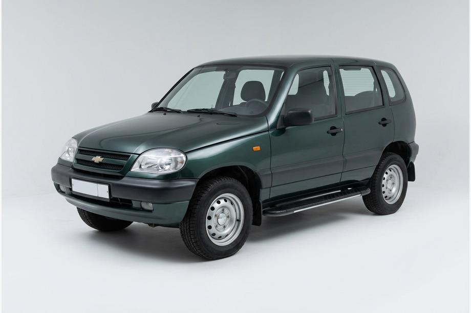 Chevrolet Niva 1998-2020 Praguri Laterale Bosphore Grey (2 buc, Aluminiu) Image