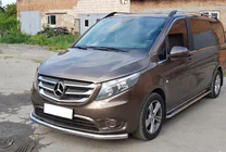 Mercedes Vito/V-class W447 2014- Protectie Fata ST008 (Inox) foto 2