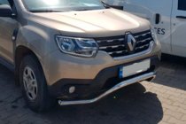 Renault Duster 2018-2024 Protectie Fata WT008 (Otel Inoxidabil) foto 2