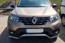 Renault Duster 2018-2024 Protectie Fata WT008 (Otel Inoxidabil) foto 6