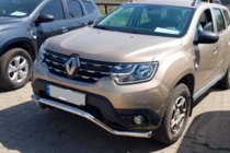 Renault Duster 2018-2024 Protectie Fata WT008 (Otel Inoxidabil) foto 7