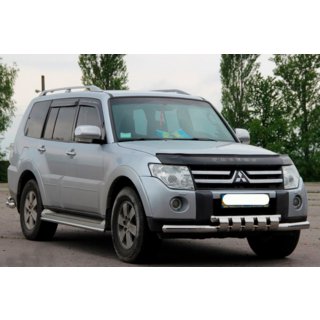 Protectie Fata ST015-13 (Otel Inoxidabil) Mitsubishi Pajero Wagon IV 2006-2021 foto 2