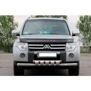 Protectie Fata ST015-13 (Otel Inoxidabil) Mitsubishi Pajero Wagon IV 2006-2021 foto 1