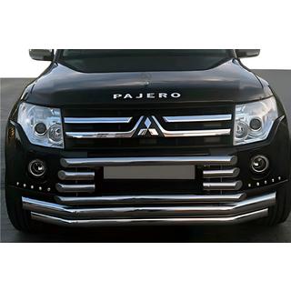 Protectie Fata ST015-9 (Otel Inoxidabil) Mitsubishi Pajero Wagon IV 2006-2021