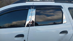 Renault Duster 2018-2024 Molding stalpi usa inox foto 1
