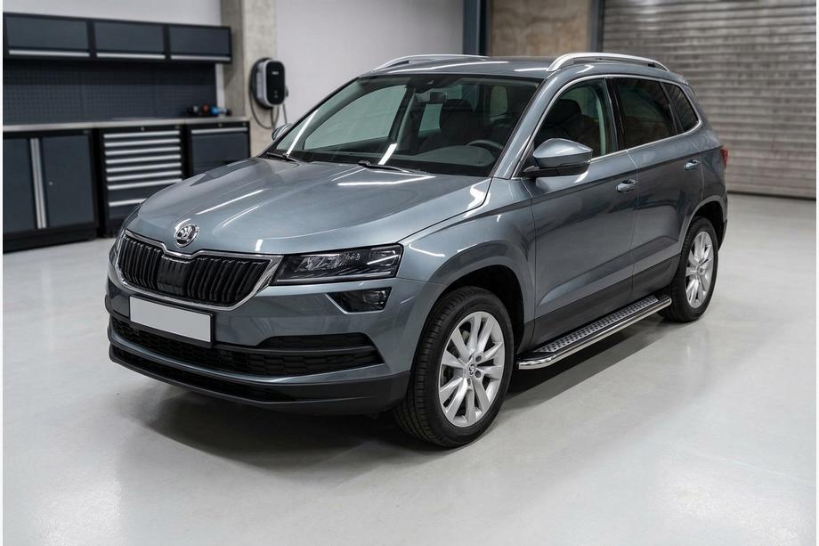 Skoda Karoq 2018- Praguri Laterale Maydos V2 (2 buc, Aluminiu si Otel Inoxidabil) Foto 1
