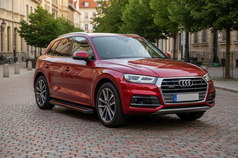Audi Q5 2017-2025 Praguri Laterale Maya Red (2 buc, Aluminiu) Image