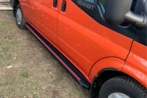 Ford Transit 2000–2014 Praguri Laterale Maya Red (2 buc, Aluminiu) foto 2