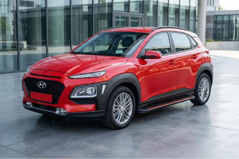 Hyundai Kona 2017-2023 Praguri Laterale Maya Red (2 buc, Aluminiu) Foto 1