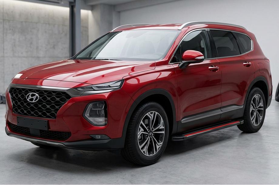 Hyundai Santa Fe 4 2018-2023 Praguri Laterale Maya Red (2 buc, Aluminiu) Foto 1