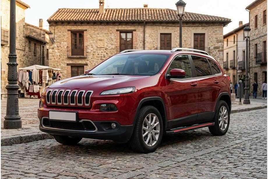 Jeep Cherokee KL 2013- Praguri Laterale Maya Red (2 buc, Aluminiu) Image